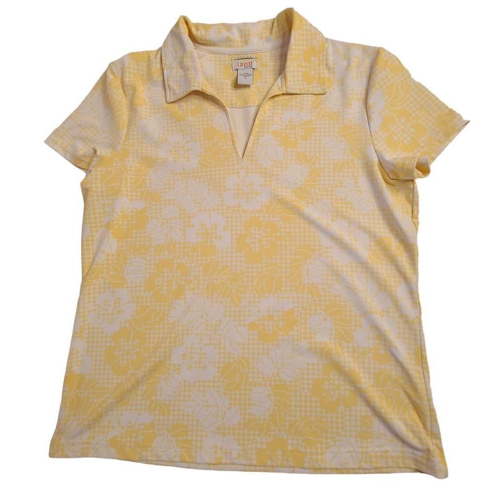 IZOD XFG Cool Fix Womens Athletic Golf Short Sleeve Polo Top Large
